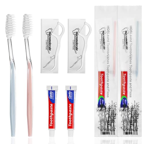 100 Pack Disposable Toothbrushes with Toothpaste & Floss - Individually Wrapped, Travel-Friendly, Soft Bristles, Family Use Variation of THIS listing