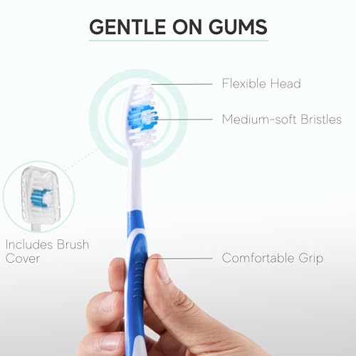 Avistar 104 Pack Mix - Individually Wrapped Med-Soft, Large-Head Disposable Travel Toothbrushes with Covers (4 Colors)
