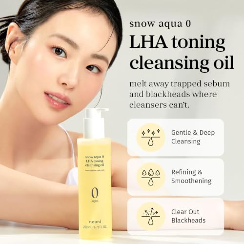 NOONI Snow Aqua 0 LHA Toning Cleansing Oil - Makeup & Blackhead Remover