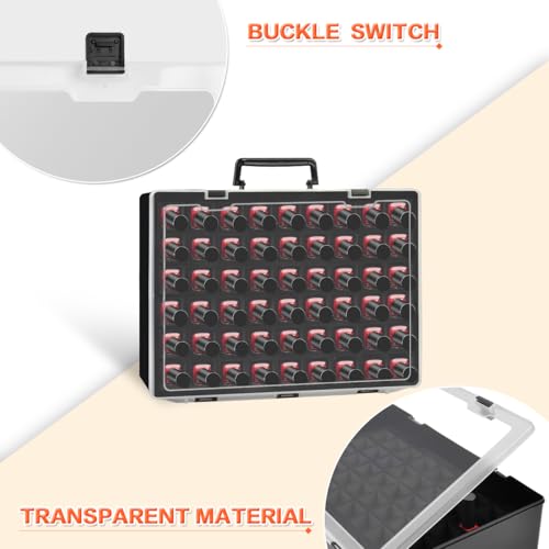 Black Nail Polish Holder & Organizer Case for 54 Bottles - 1 Pack
