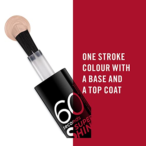 Rimmel 60 Seconds Super Shine Colour Block Nail Polish - Ultra Shine and Long Lasting - Quick Drying