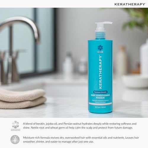 Deep Conditioning Hair Mask with Keratin, Jojoba & Walnut Oil - 16.9 fl oz