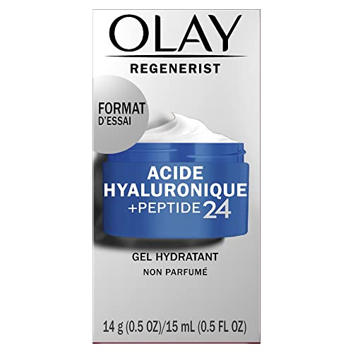 Olay Regenerist Hyaluronic Peptide 24 Gel Moisturizer 0.5 Fl Oz Pack of 2