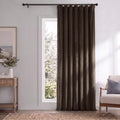 Velvet Thermal Blackout Curtains - Java / 100W x 108L - Insulated Bedroom & Living Room Panel