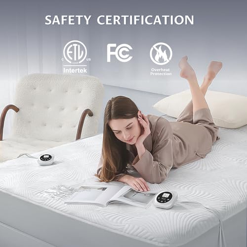Heated Mattress Pad Queen with 3D Air Fabric & Preheat - Air Layer Variant