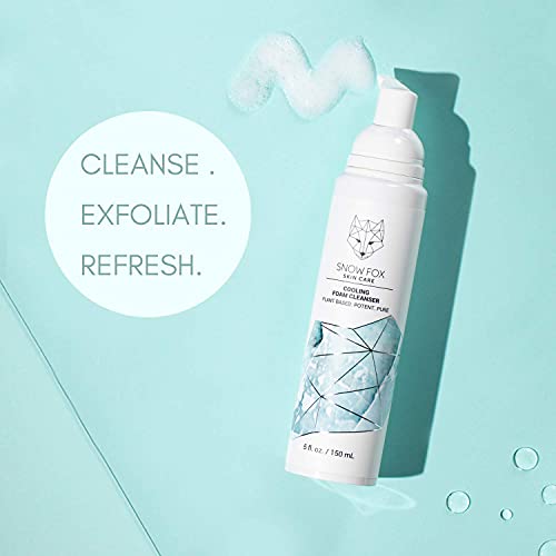 Cooling Foam Facial Cleanser with Aloe Vera & Peppermint - Gentle, SLS-Free 5oz