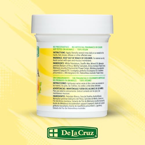 De La Cruz Arnica Salve - Foot Cream for Dry Cracked Heels and Feet - Moisturizing Hand Salve for Dried Hands - 24 Hour Moisture Foot Cream for Dry Cracked Feet and Rough Skin - 2 OZ (6 Pack)