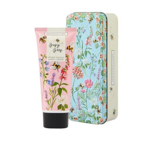 Heathcote & Ivory Vegan Honey-Free Hand Cream in Bee Tin - 3.4oz