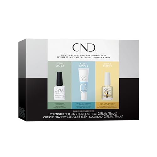 Nail Care Kit with Strengthener Cuticle Oil and Exfoliator - 3 Piece Set
