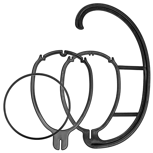 12 Pack 15 Inch Plastic Wig Hangers for Drying & Display - Black