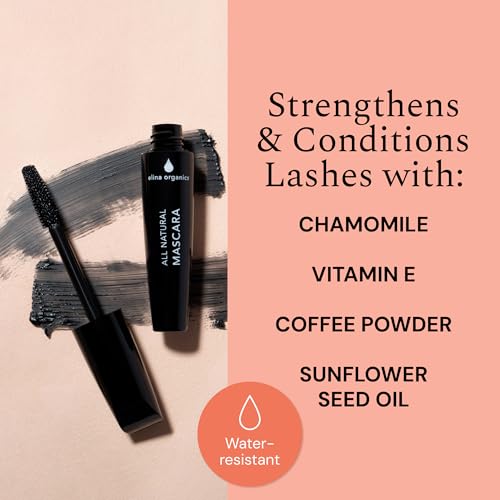 All Natural Vegan Black Mascara - Conditioning & Lengthening, Waterproof