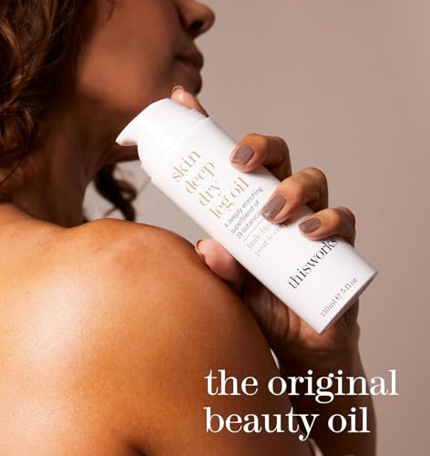 THISWORKS Skin Deep Dry Leg Oil 5 fl oz | Natural Body Oil with 19 Essential & Plant Oils