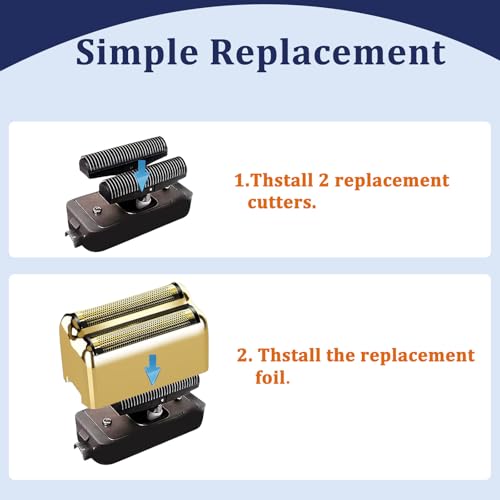 Professional Shaver Replacement Foil and Cutters Compatible with BaBylissPRO Barberology FXFS2 Shaver (1Pack)