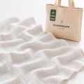 CLOUDSCAPE 8-Layer Cotton Muslin Blanket Twin Size 68x92 White - Luxuriously Soft & Breathable Bed Cover