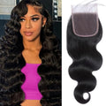 Brazilian Virgin Human Hair Closure 16 Inch Natural Black 5x5 HD Lace Body Wave
