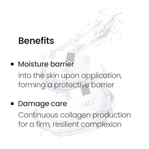 MUL CREAM, Korean Hydrating Facial Cream for All Skin Types, Damage Care Collagen Cream, 3.38 fl.oz.