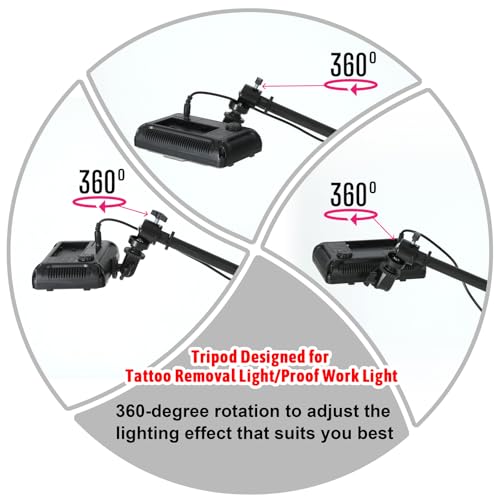 Tripod for LED Tattoo Work Light - Polarized Light Stand, Not Included