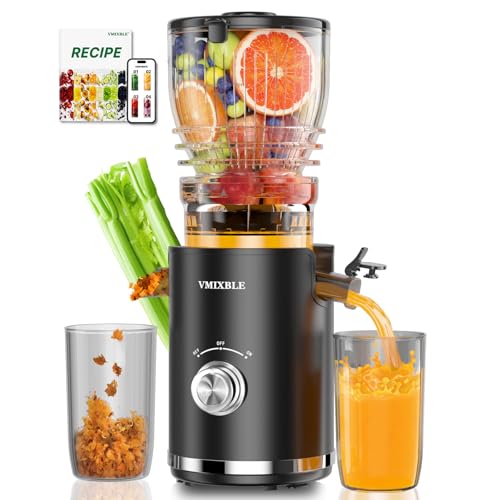 Cold Press Juicer Machine with 5.8-inch Wide Feed Chute 300W for Whole Fruits & Vegetables