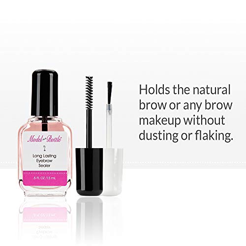 Model in a Bottle Eyebrow Sealer with Mascara & Brush Applicator ? Waterproof, Smudge-Proof, Long-Lasting Eyebrow Gel Topcoat for Flawless All-Day Hold