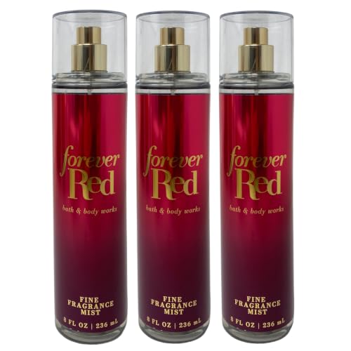 Bath & Body Works Forever Red Body Mist 8oz 3-Pack - Long-Lasting Fragrance
