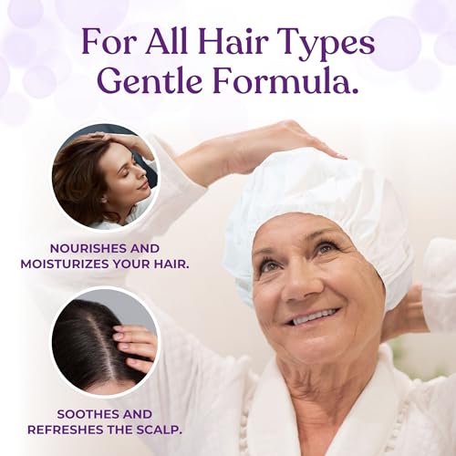 No Rinse Shampoo Caps ? Waterless Hair Washing Shower Caps for Bedridden Patients, Elderly, Hospital Use ? Disposable Rinseless Conditioning Bathing Supplies with Aloe Vera, Vitamins - 12 Pack