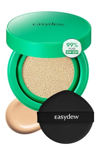 Easydew Mela B Toning Ampoule Cushion Foundation #21 Beige - Dark Spot Concealer & Hydrating SPF