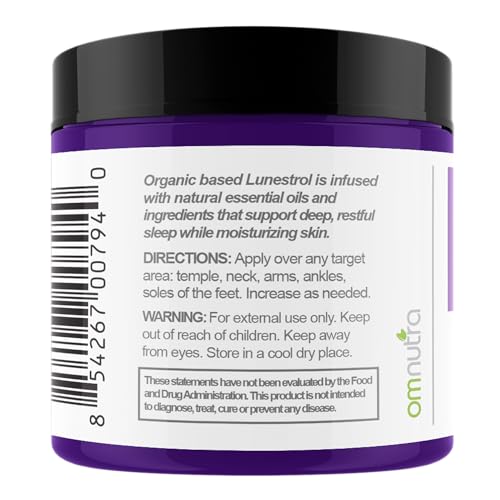 Organic Magnesium Sleep Cream with Lavender for Deep Relaxation - 4OZ Night Moisturizer - Melatonin-Free Night Lotion