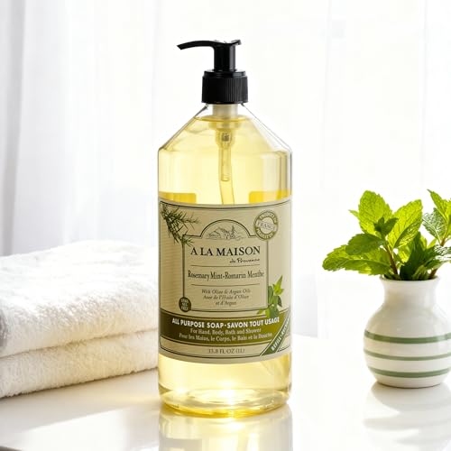 Rosemary Mint Hand Wash - Natural French Liquid Soap with Essential Oils