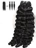 Natural Color 22 Inch Burmese Curly Human Hair Bundles - 100% Cambodian Raw Hair