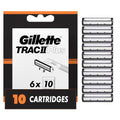 Gillette Trac II Plus Razor Blade Refills - Pack of 10, Twin Blades for Close, Comfortable Shave