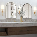 20x30 Black Arched Wall Mirror Set - Modern Bathroom & Entryway Decor