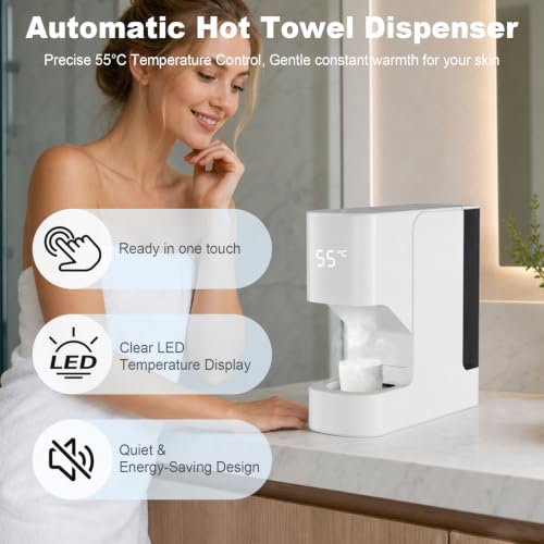 OXBZKMY Hot Face Towel Warmer & Hot Towel Dispenser—Towel Machine, 55°C, 5-Second Heat