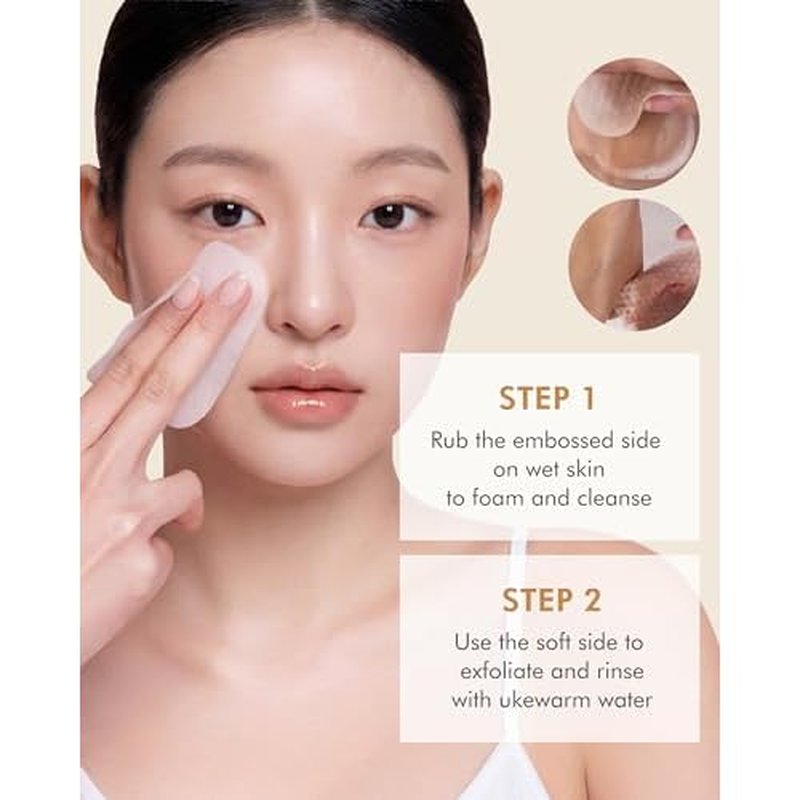 DERMAL Rice Bubble Cleansing Pad ? Makeup Remover Bubble Pads - Exfoliating and Hydrating Cleansing Pad with Korean Rice Bran Water, AHA, BHA, PHA, Fresh Green Citrus Scent, 80pads