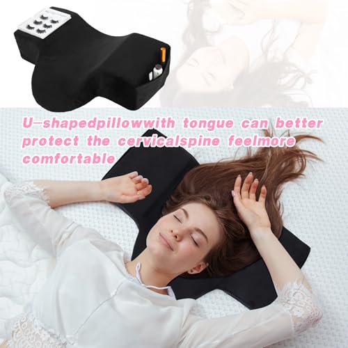 Beauty Salon Lashing Pillow,Comfortable Velvet Memory Foam Eyelash Extension Pillow,Ergonomic Neck Pillow,Protect The Neck When Used for Lash Extension Grafting Make Up