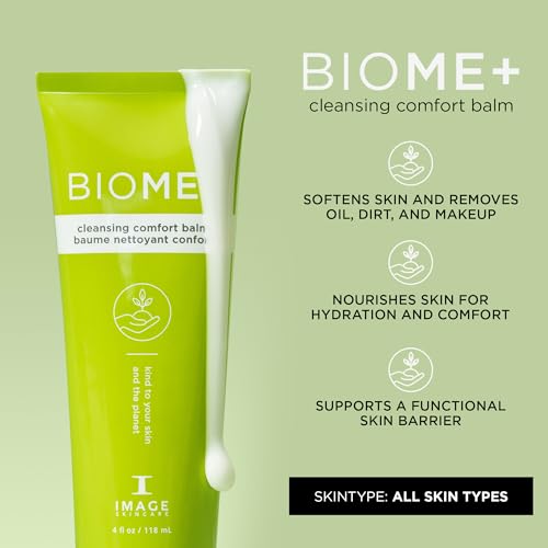 IMAGE Skincare BIOME+ Cleansing Comfort Balm 4oz - Microbiome-Friendly Gentle Cleanser