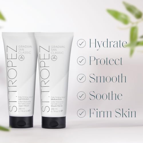 Gradual Tan Firming Lotion - Medium/Dark Self Tanner with Skincare Benefits, Vegan & Cruelty-Free, 6.7 Fl Oz