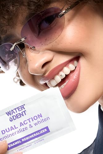 Gentle Whitening & Remineralization Teeth Strips - Peroxide-Free, Enzyme & Hydroxyapatite Formula, 14 Treatments