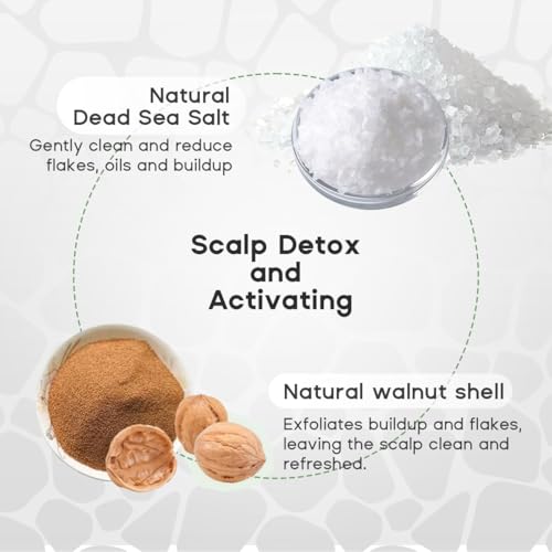 HALOVIDA Herbal Scalp Scrub for Dandruff & Hair Volume - Exfoliating Treatment