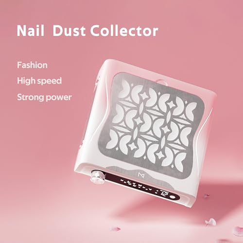 M Nova Air Nail Dust Collector 60W Cordless White - Portable Nail Dust Extractor