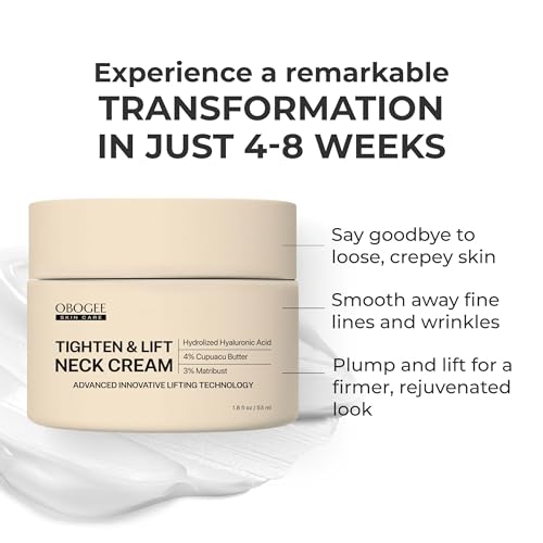 Neck Cream, Tighten & Lift Neck Cream - Anti-Aging Neck Creams for Tightening Lifting Sagging Skin and Hydrating- With Pro-Active Repair Firming Complex, 1.8 oz