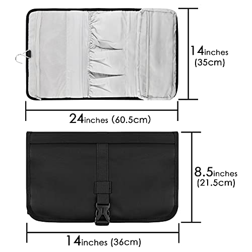 Linkidea Travel Carrying Protective Case Compatible with Dyson Airwrap Styler, Portable Hanging Curling Iron Storage Bag, Travel Bag with Hanging Hook (Black)