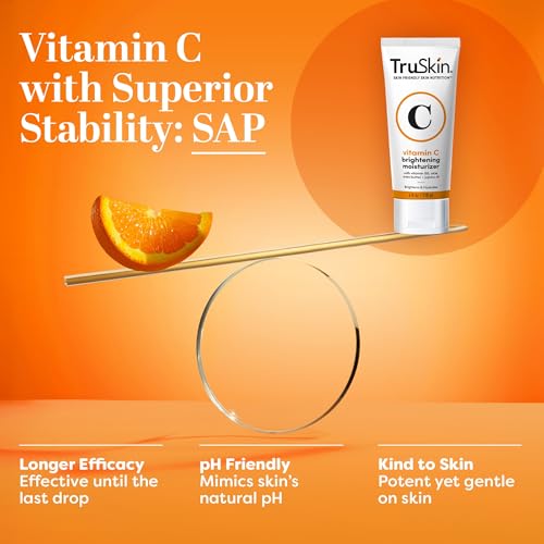TruSkin Vitamin C Face Cream ? Brightening & Hydrating Daily Moisturizer with Vitamin E, B5, Jojoba Oil & Green Tea ? Smooth, Radiant-Looking Skin, 4 Fl Oz (Pack of 2)