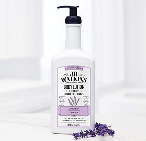 J.R. Watkins Lavender Moisturizing Body Lotion 18 fl oz - Natural Hydrating Lotion with Pump
