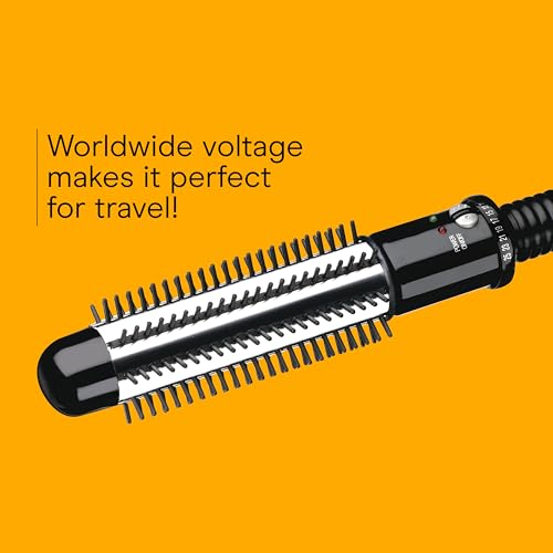 Conair Curling Iron Brush 1.25 Inch Instant Heat Nylon Bristles Black