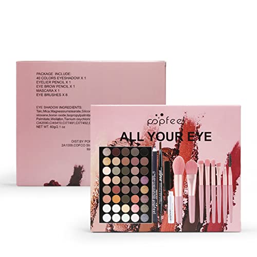 FantasyDay All in One Makeup Kits for Women Girls Holiday Make-up Gift Sets Xmas Essential Bundle Include Eyeshadow Palette Lipstick Blush Concealer Eyeliner Mascara Foundation Brush Eyebrow Pencil
