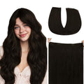Hotbanana 18 Inch Real Human Hair Wire Hair Extensions - Dark Brown #H-2