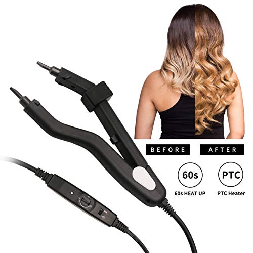 Heat Hair Connector & Fusion Iron for Hair Extensions, Adjustable Temperature