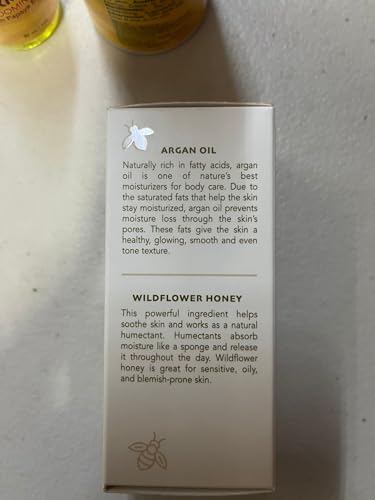 Honey Serum - Skin Brightening Serum with Argan Oil, Aloe Vera & Rose Water - Lighten-Up Variation