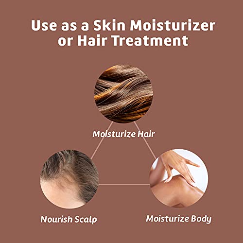 De La Cruz 2.2oz Coconut Oil for Skin & Hair - Natural Moisturizer & Hair Treatment (6 Jars)