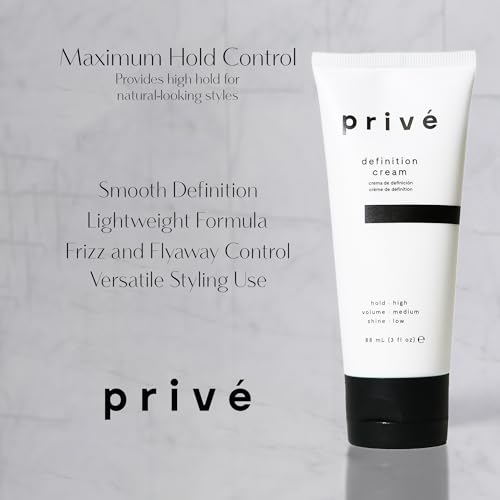 Prive Hair Cream for Frizz Control, Strong Hold, 3 oz - Sleek & Polished Style